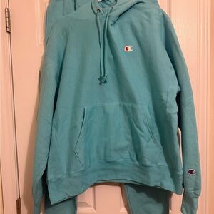 Champion Aqua /Teal Blue Hoodie and Joggers